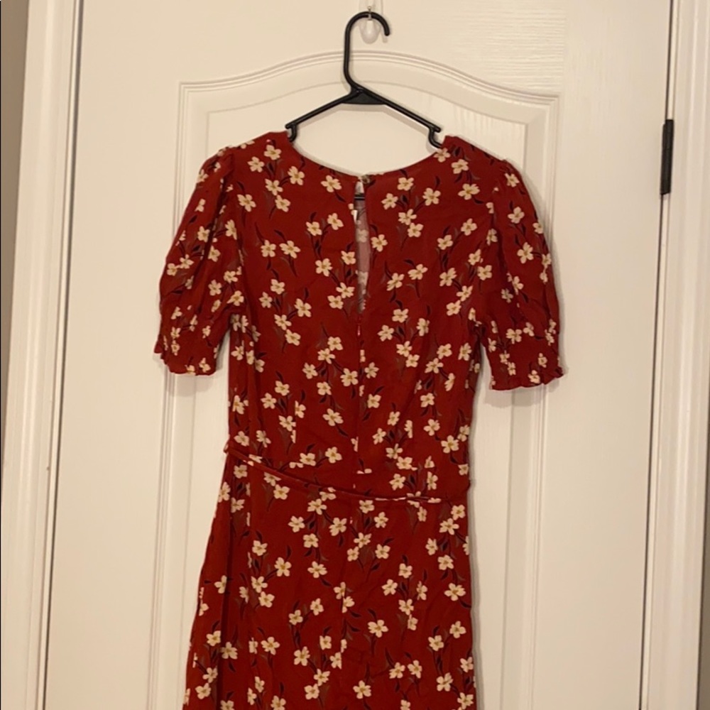 Fall Floral Rust Dress - Picture 4 of 6